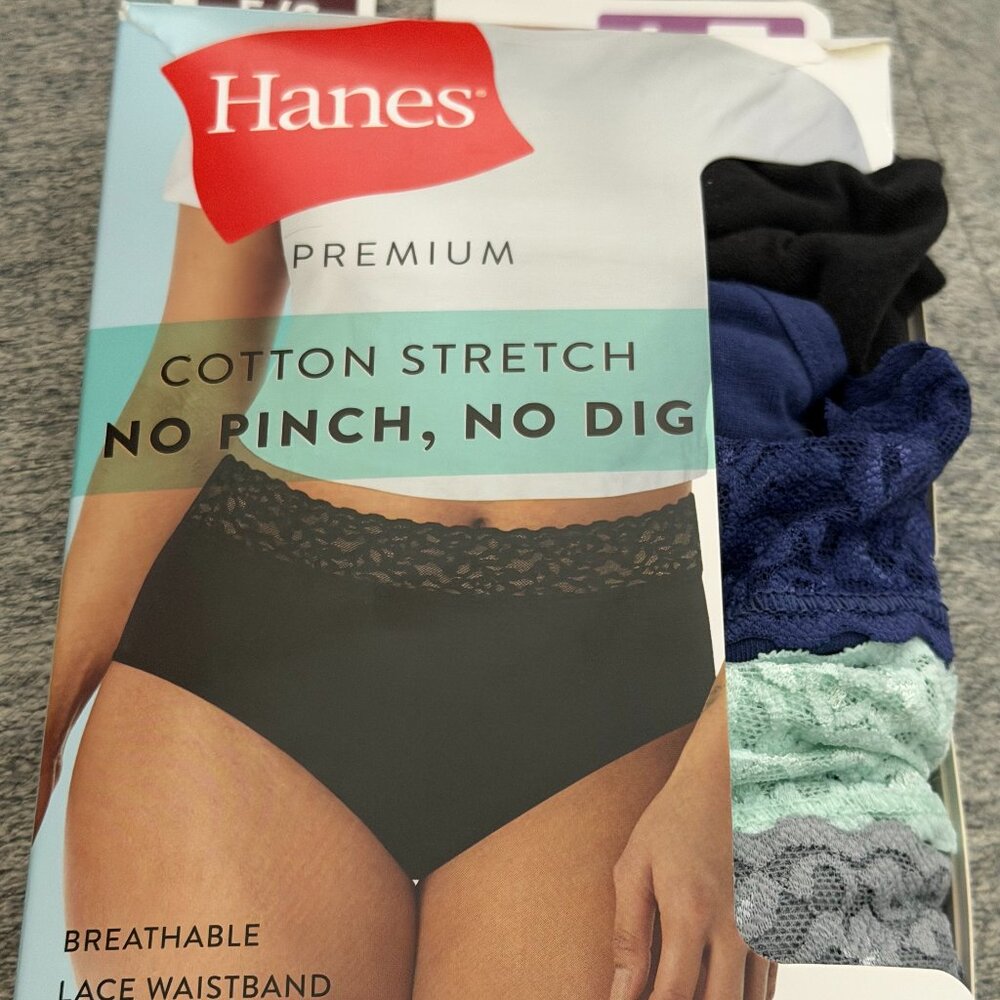 Hanes Premium Cotton Stretch Briefs 4-Pack Size 5/S Assorted Colors - NWT
